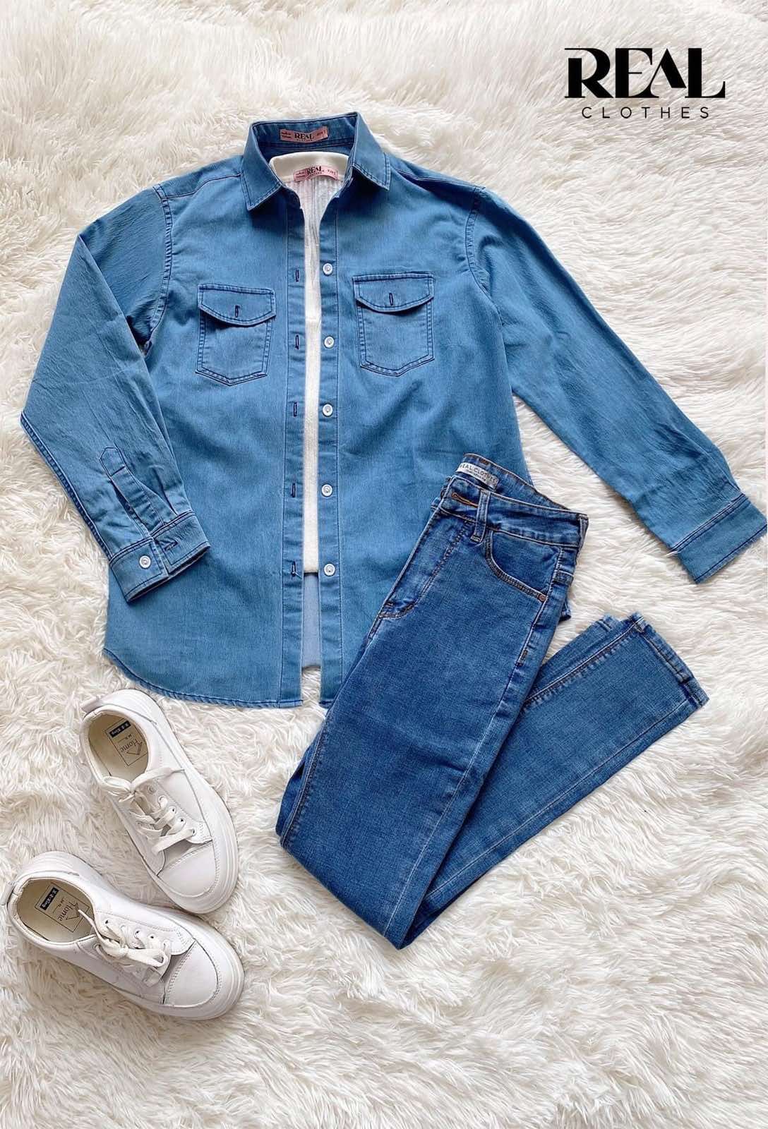 Sơ mi Jeans nhạt SALE