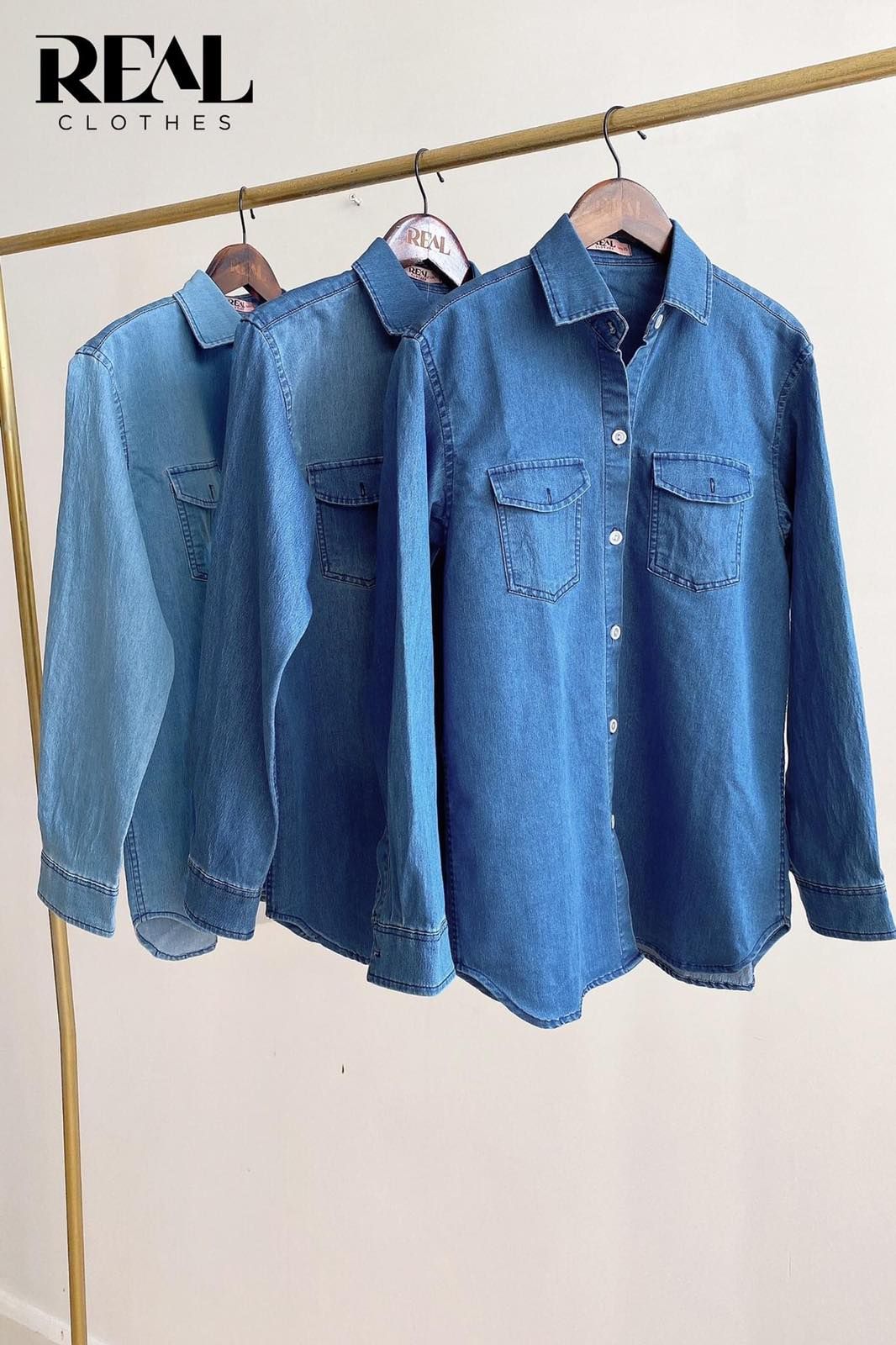 Sơ mi Jeans đậm