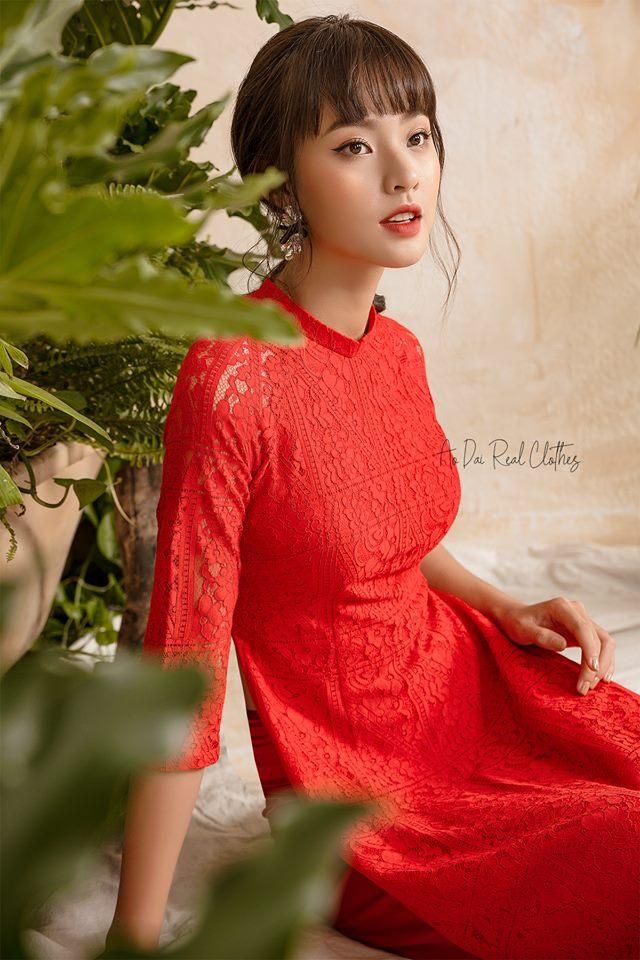 Áo dài song hỷ đỏ size L