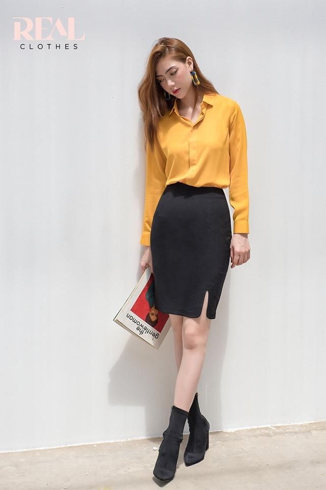 Bút chì xẻ hở đen