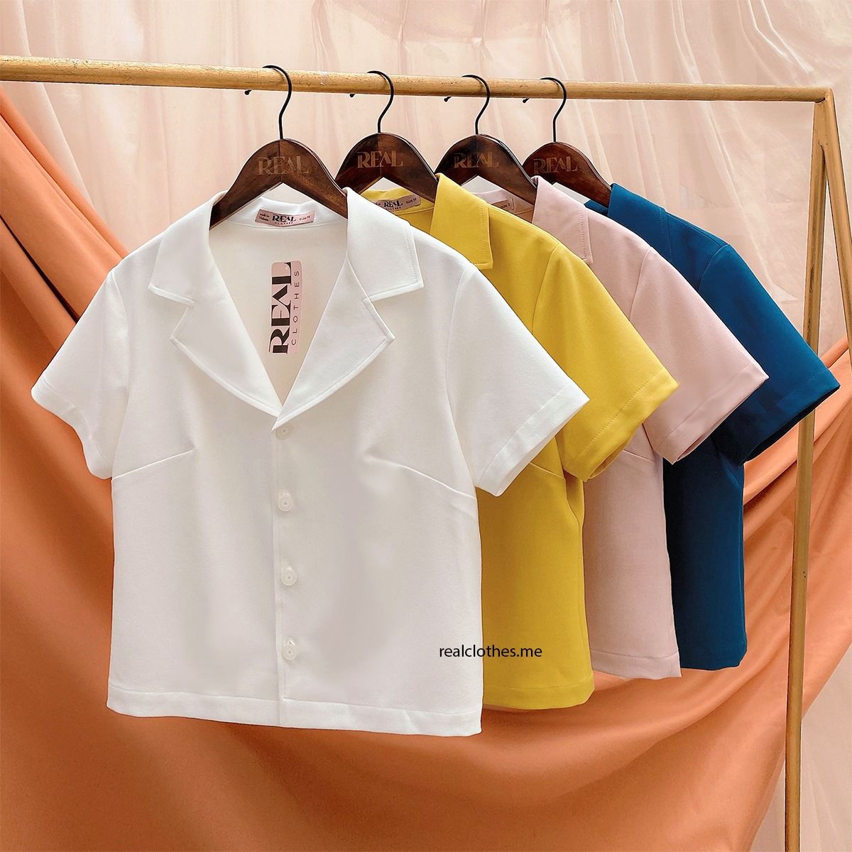 Áo cổ ve xanh cổ vịt