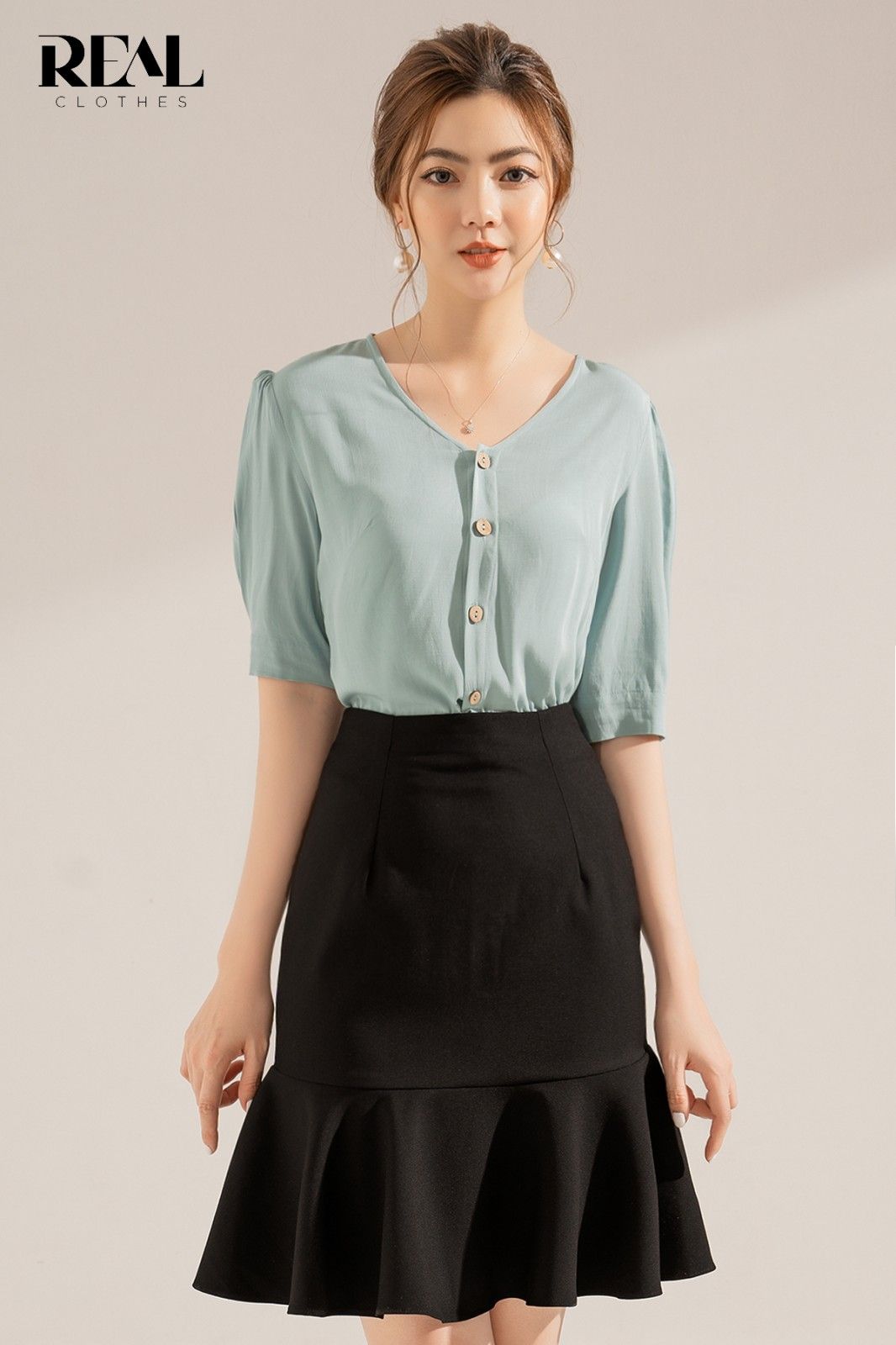 Áo paris xanh olive - SALE