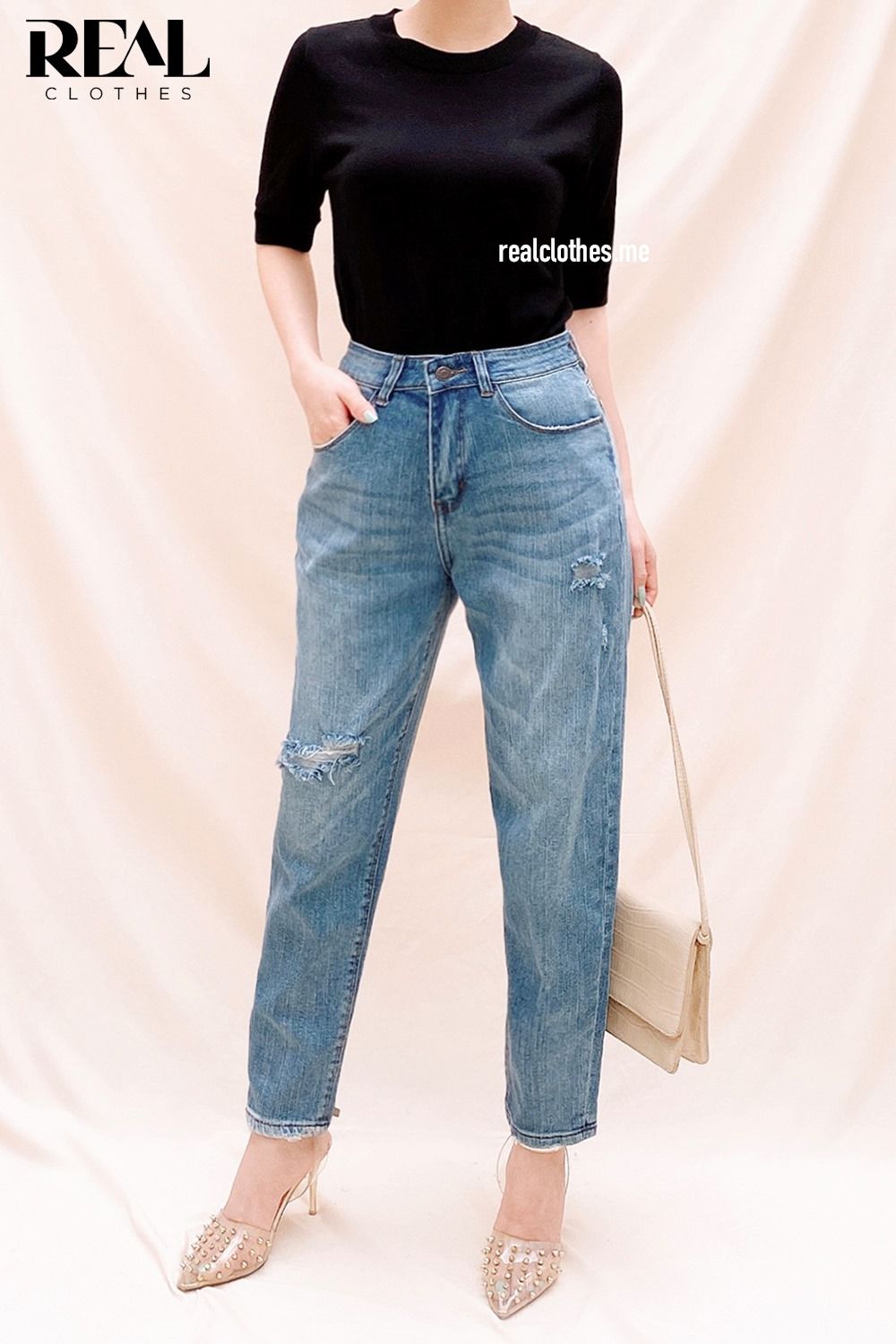 Quần jeans baggy xanh SALE