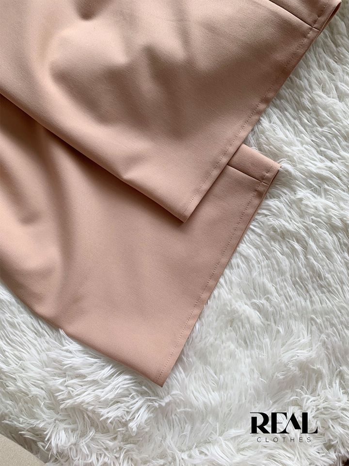 Quần suông belt nude - SALE