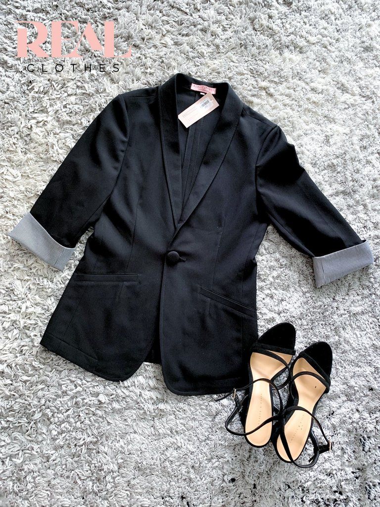 Blazer dài đen