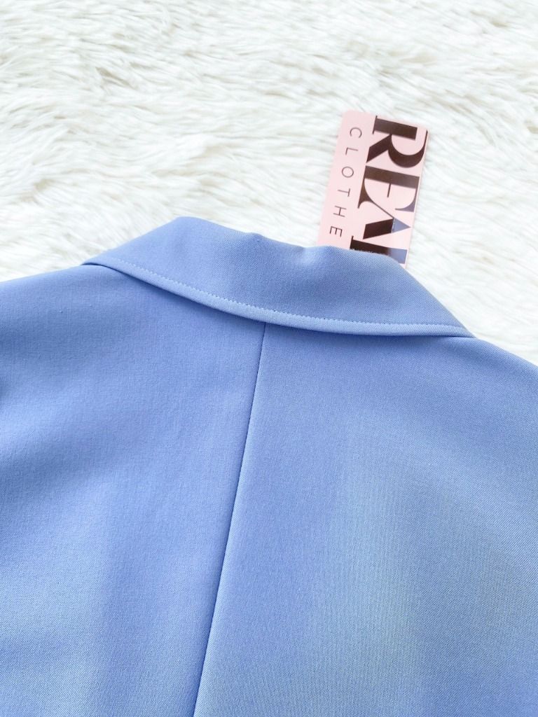 Blazer dài tay dài baby blue SALE