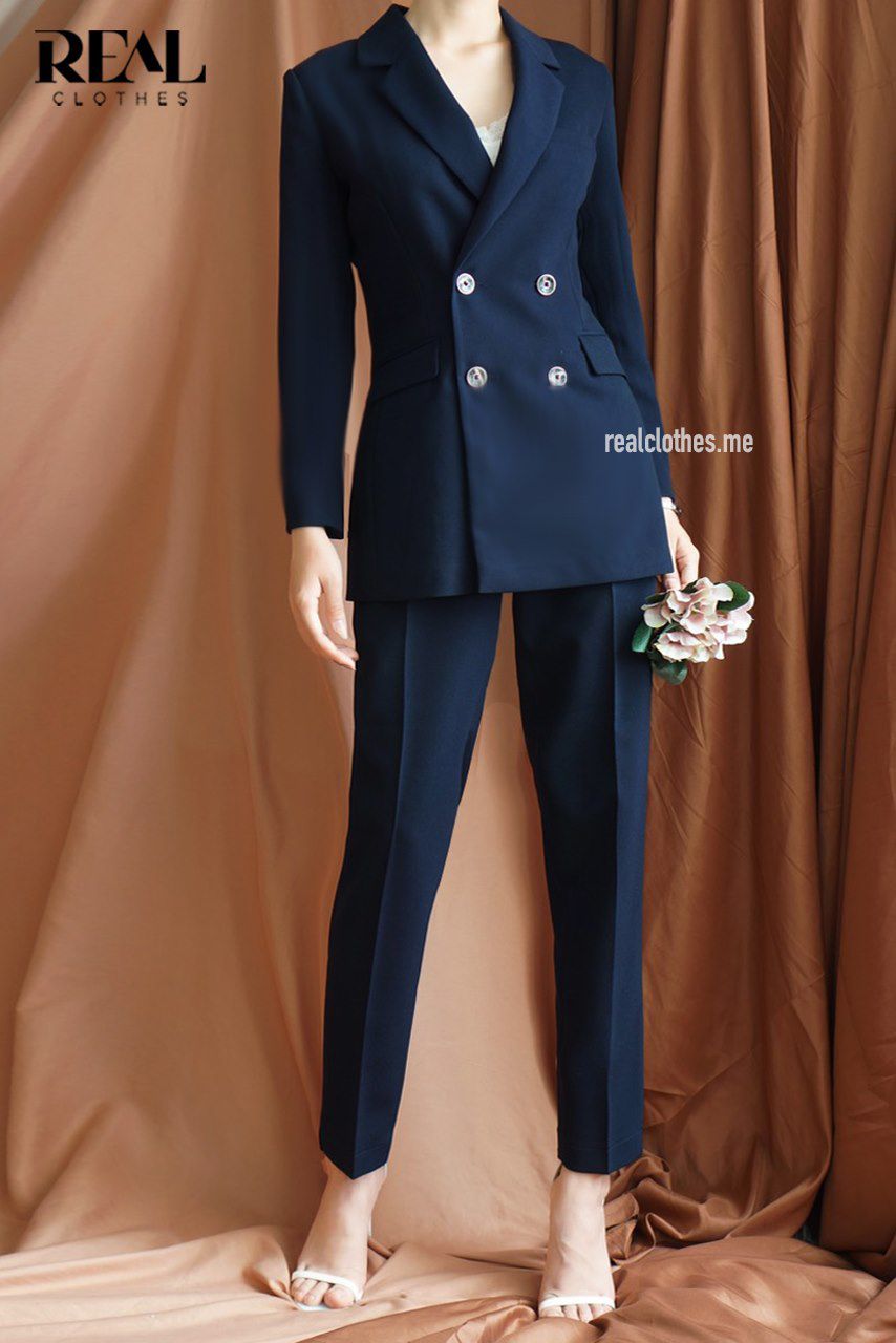 Blazer paris xanh đen