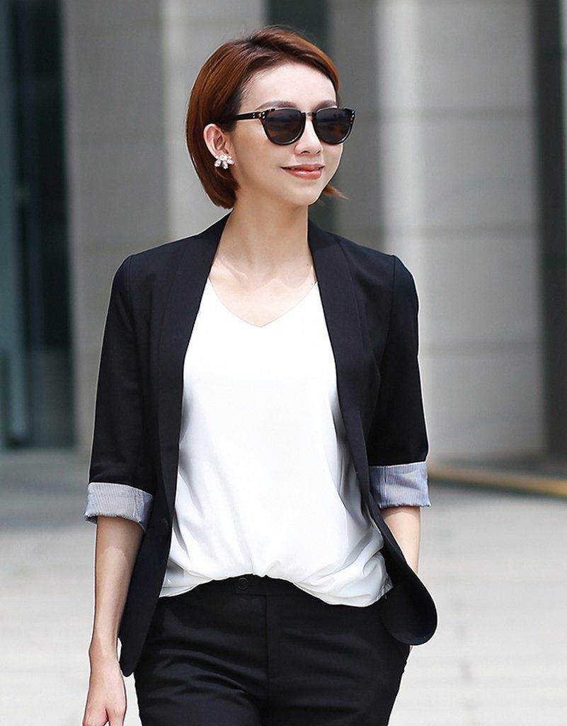 Blazer dài đen