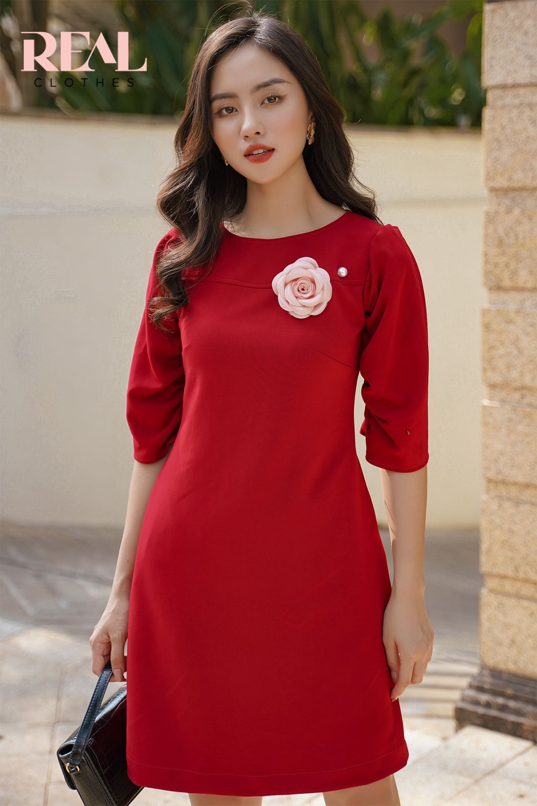 Hoa cài rose hồng