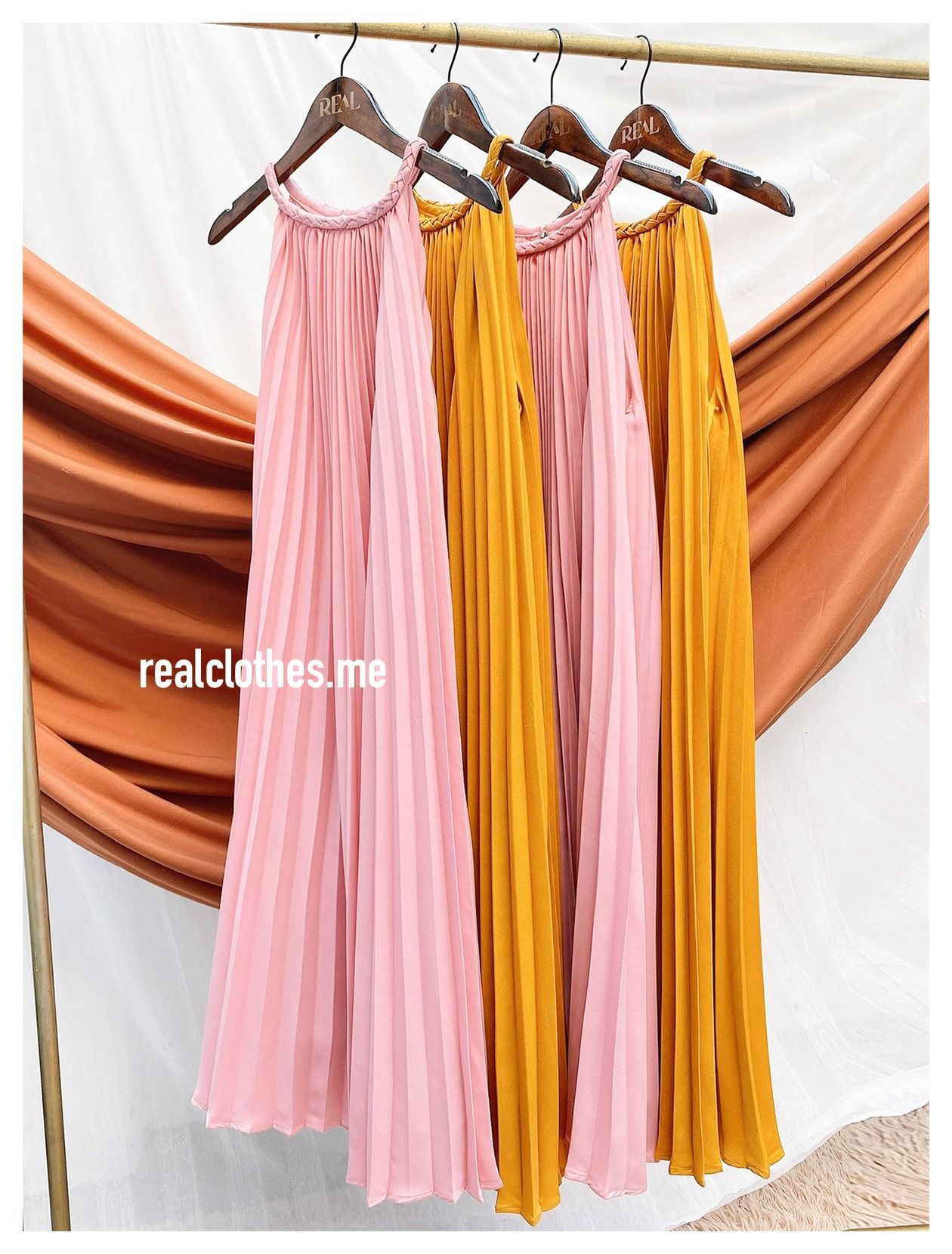 Đầm helen hồng