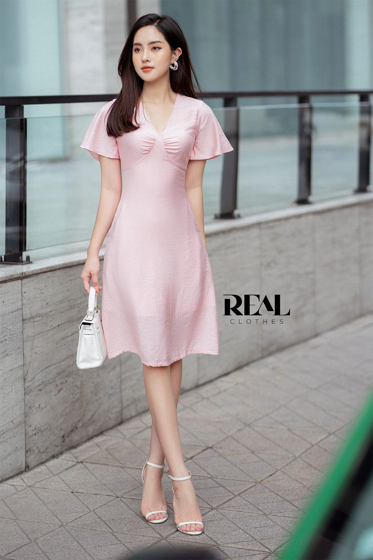 Đầm victoria hồng