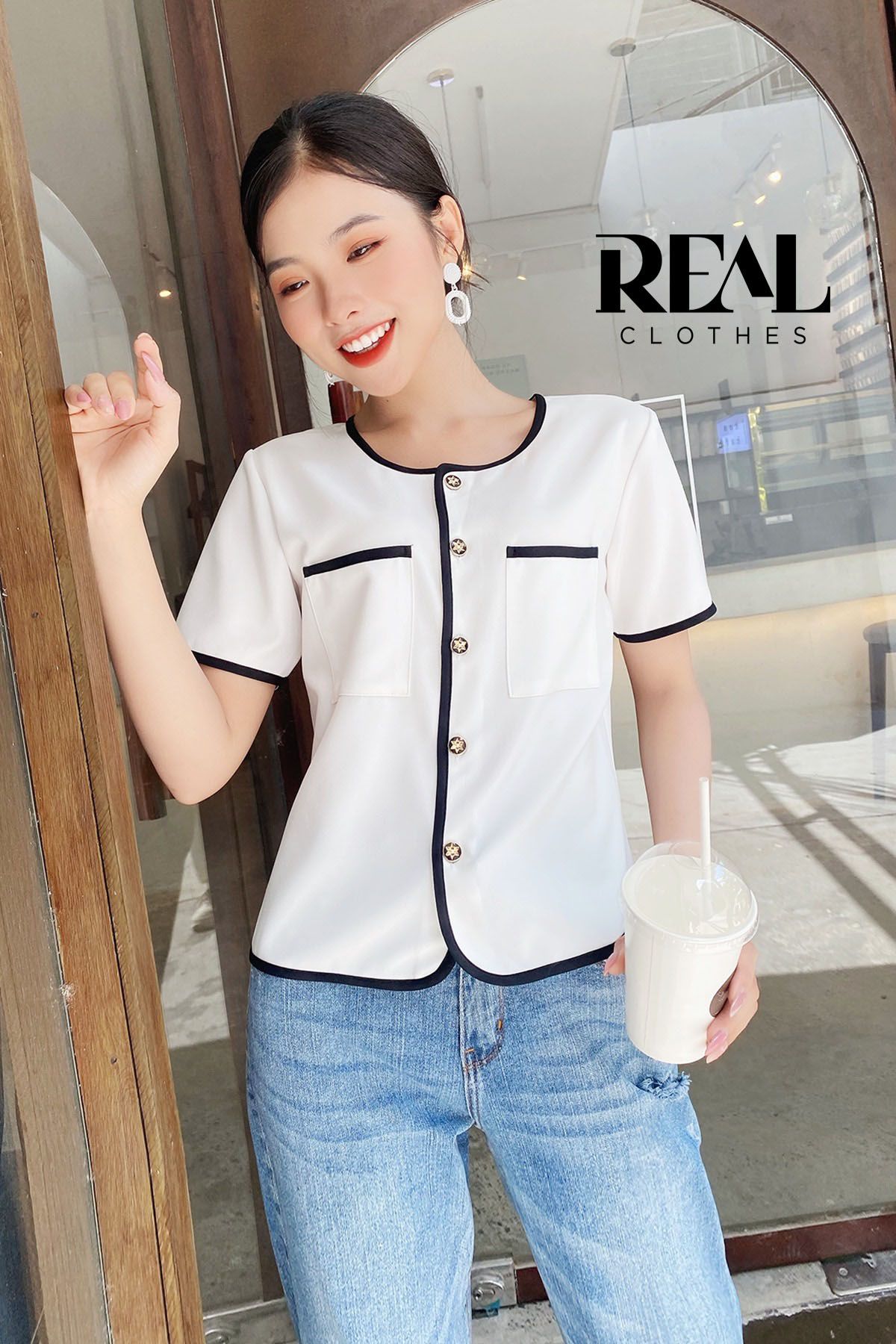 Áo muse trắng