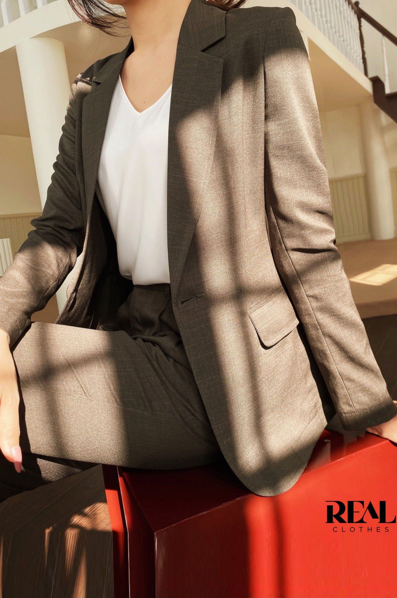 Blazer xám nâu SALE