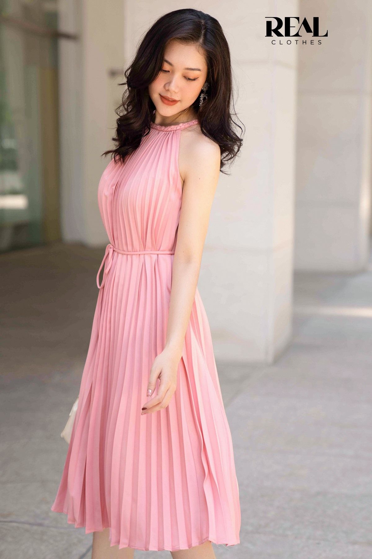 Đầm helen hồng