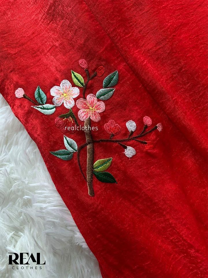Áo dài Hội An đỏ - size XL