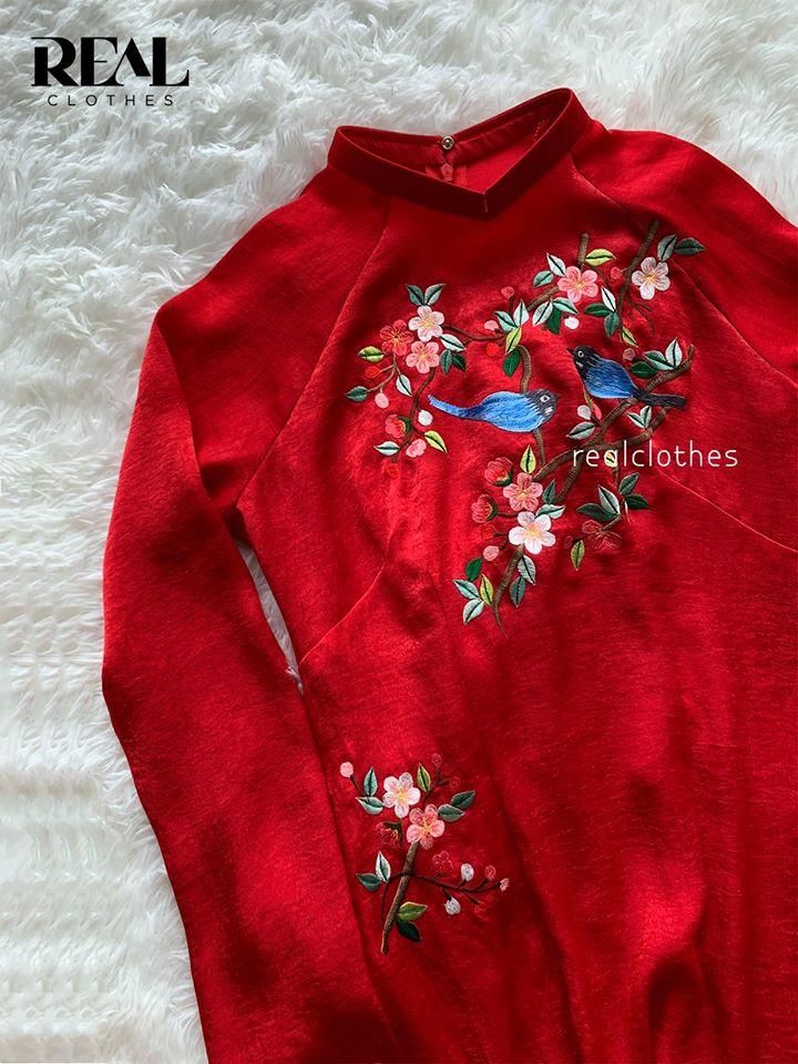 Áo dài Hội An đỏ - size XL