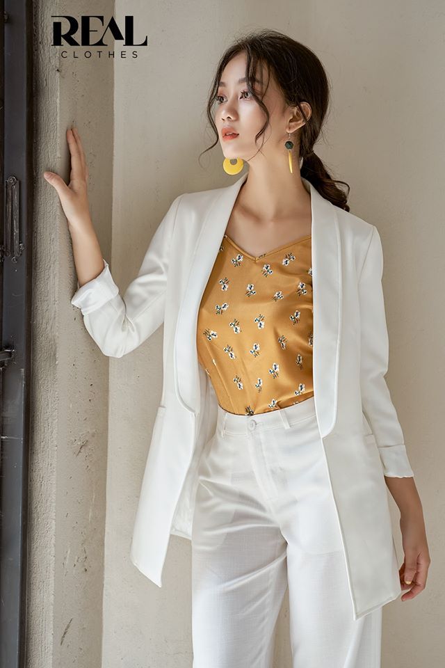 Blazer HQ trắng