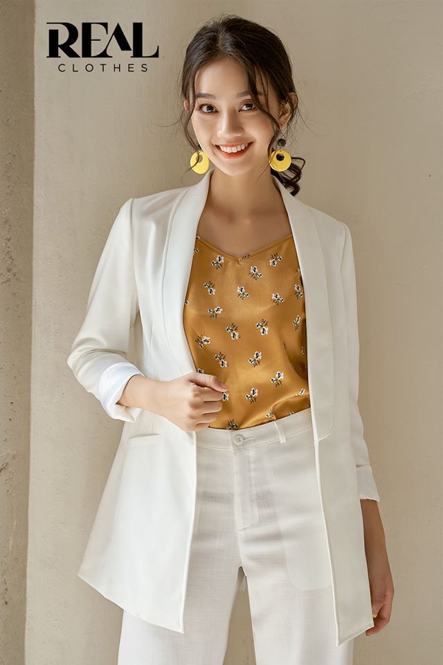 Blazer HQ trắng