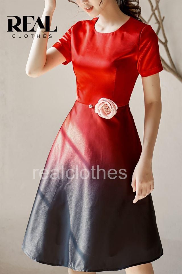 Đầm Ombre đỏ - SALE