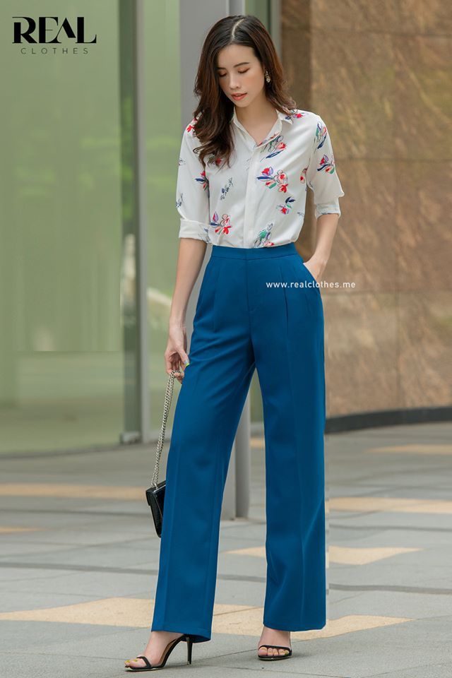 Sơ mi hoa trắng