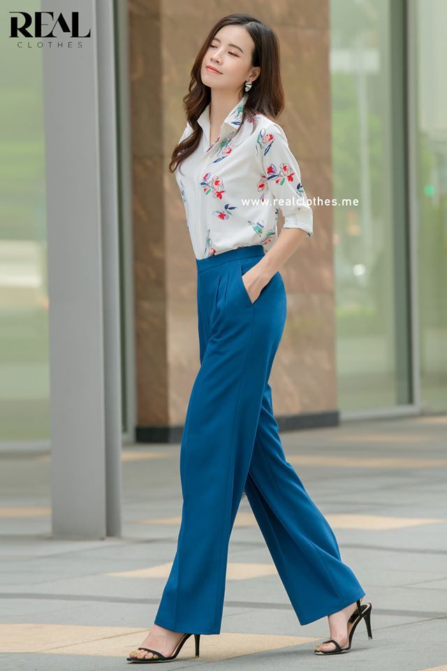Sơ mi hoa trắng