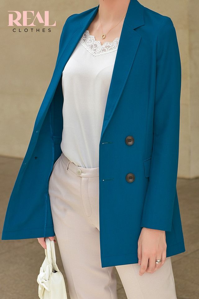 Blazer NY xanh cổ vịt - SALE