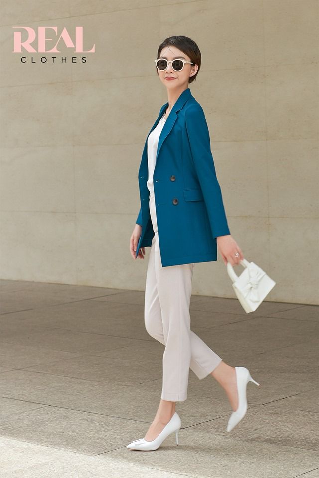 Blazer NY xanh cổ vịt - SALE