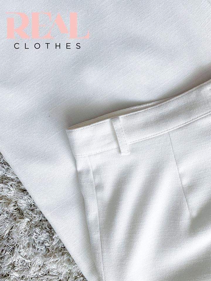 Quần suông linen trắng size XS