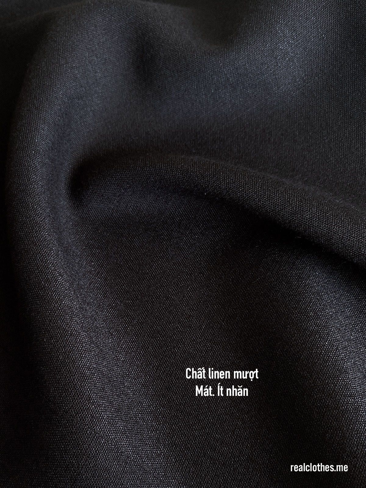 Quần suông linen đen SALE