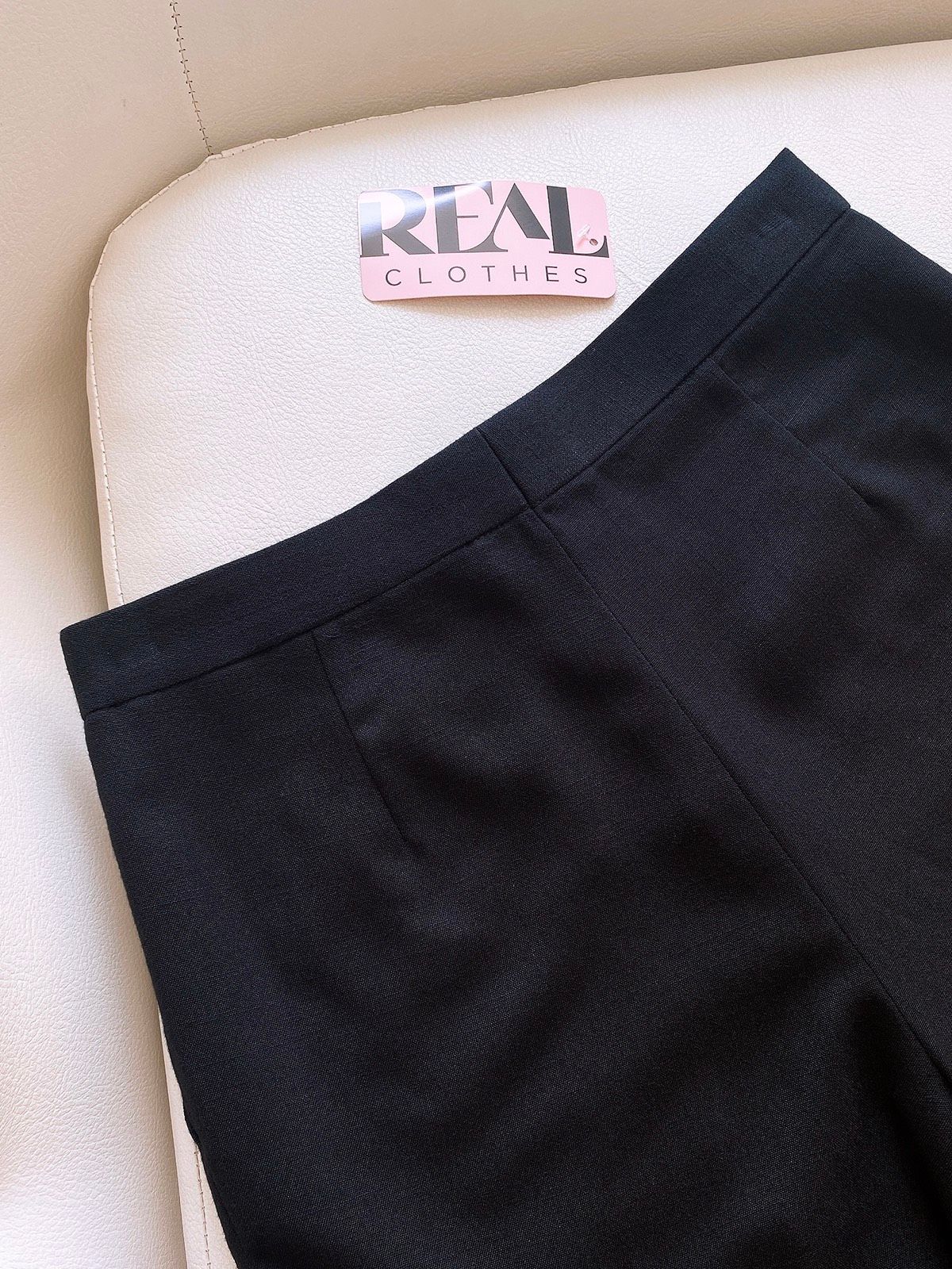 Quần suông linen đen SALE