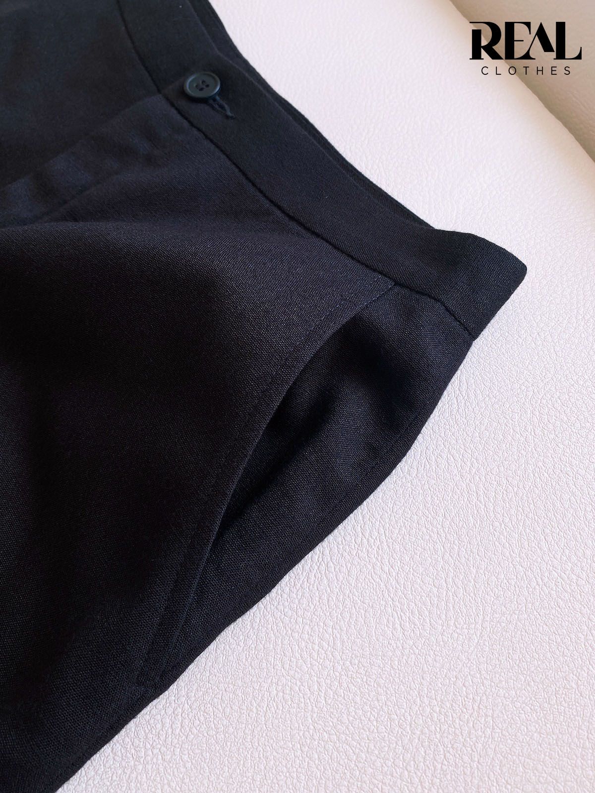 Quần suông linen đen SALE