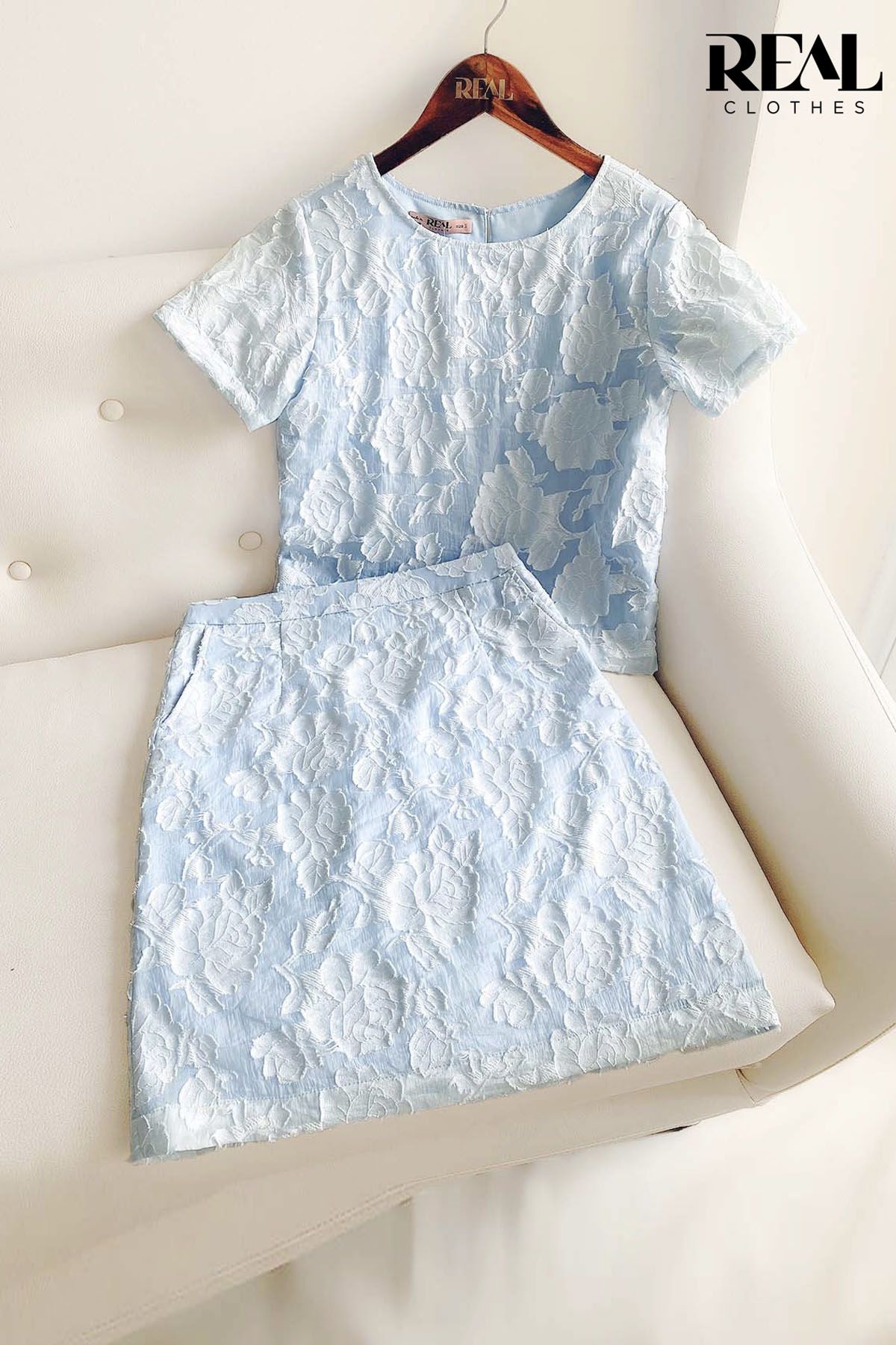 Váy summer hoa blue SALE