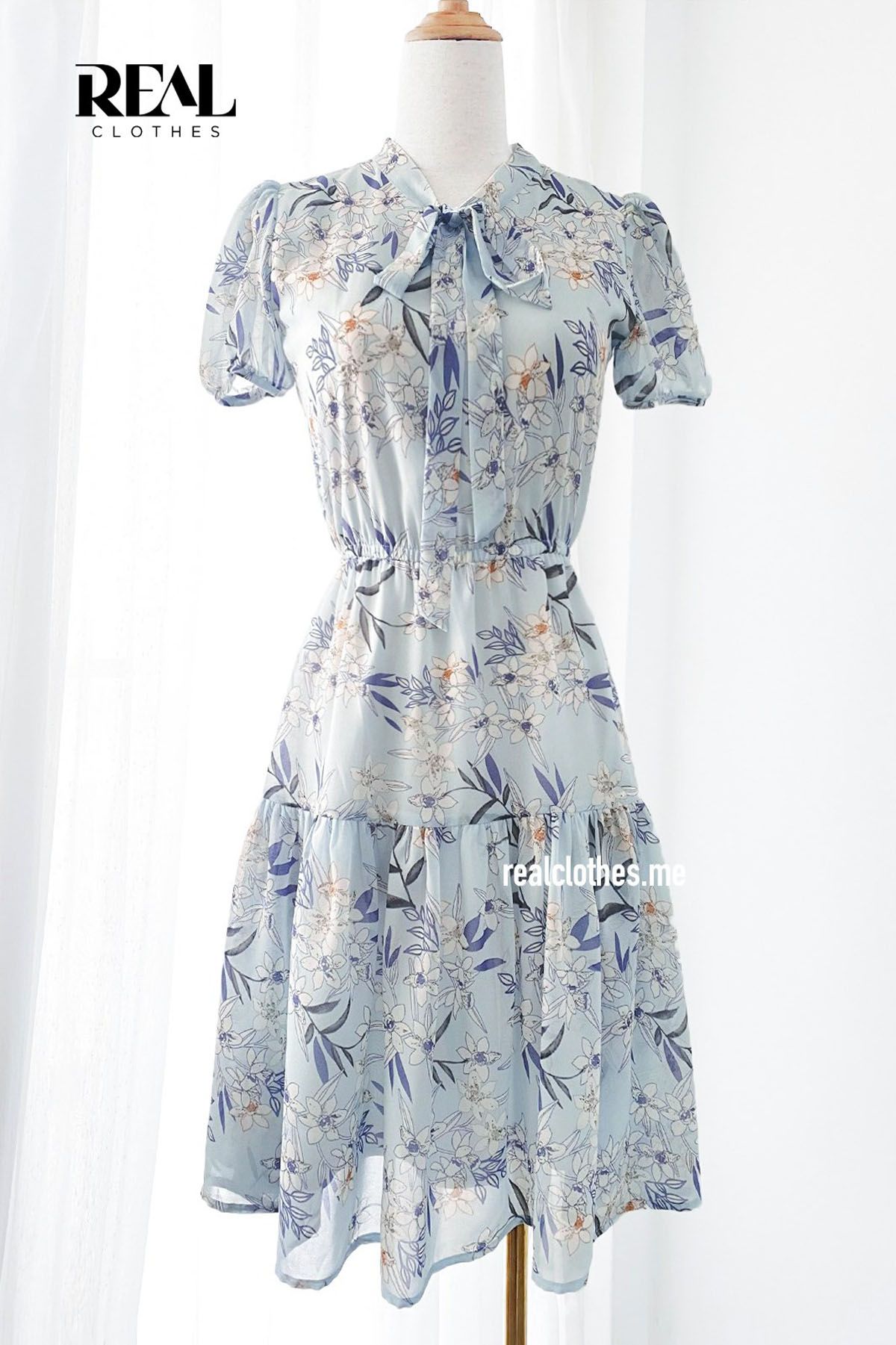 Đầm sofia hoa xanh SALE