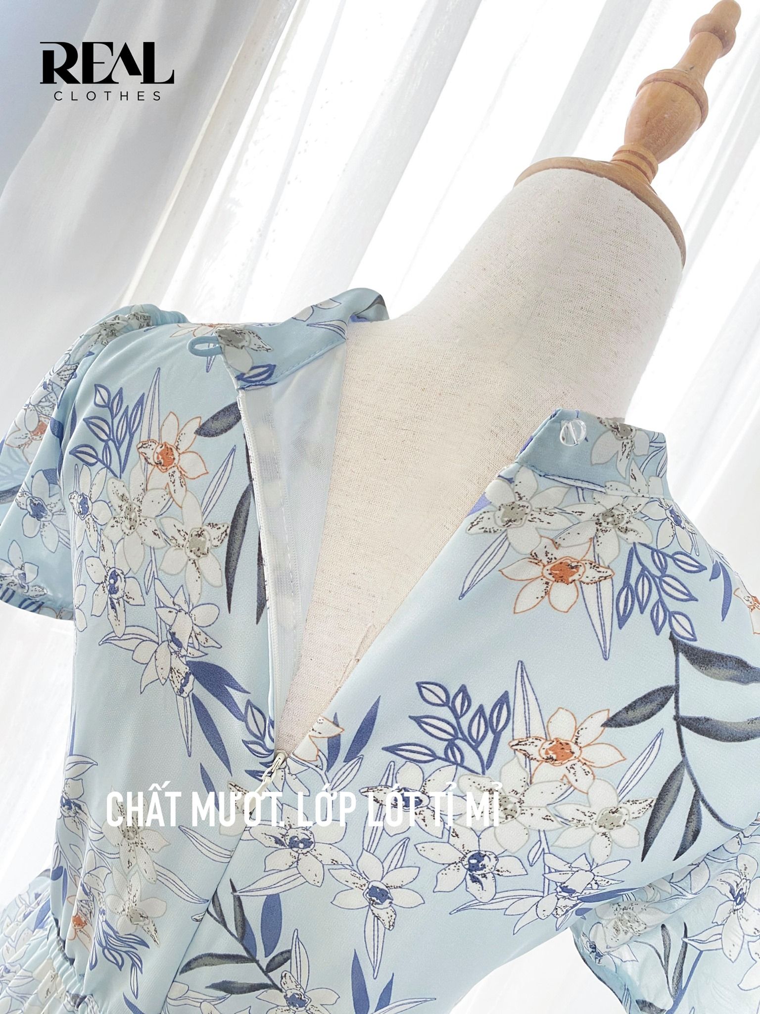 Đầm sofia hoa xanh SALE