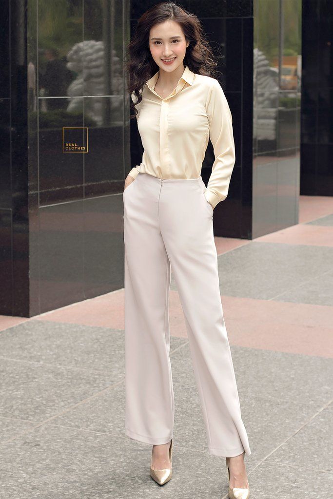 Quần suông Cindy kem