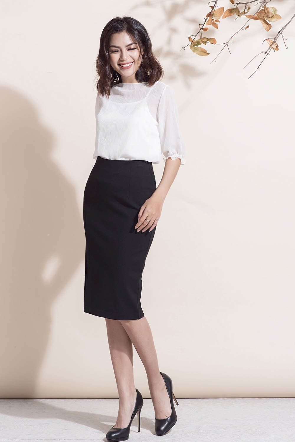 Bút chì thun xẻ đen