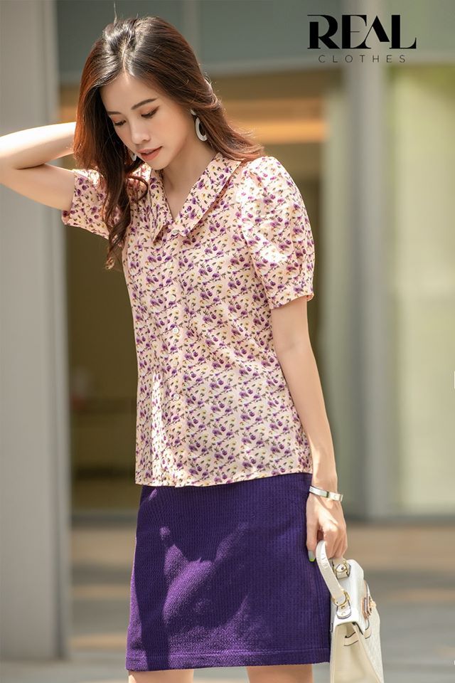 Váy summer violet tím