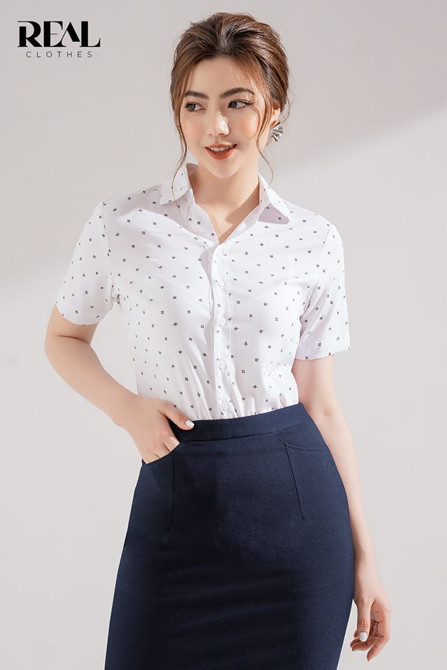 Sơ mi vệt trắng tay đủ