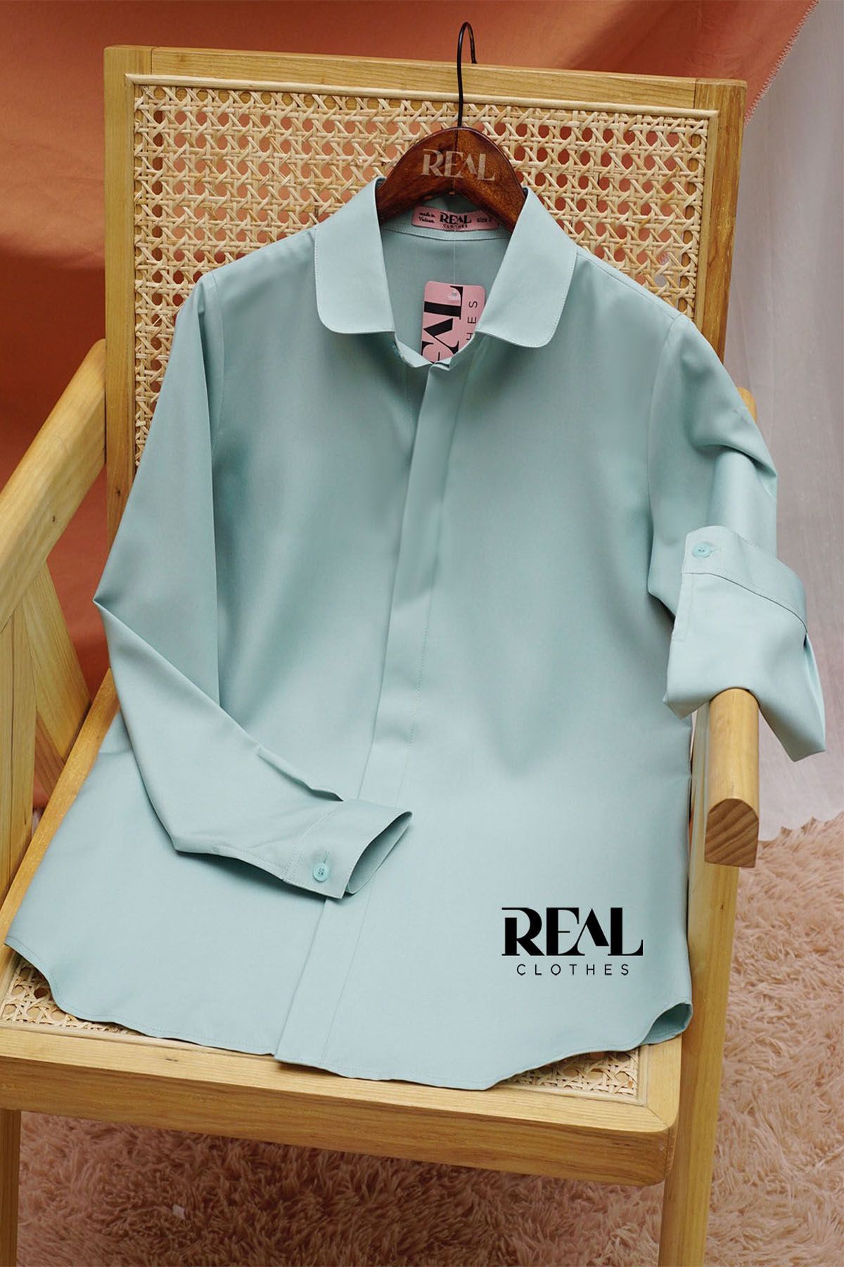 Sơ mi basic olive SALE