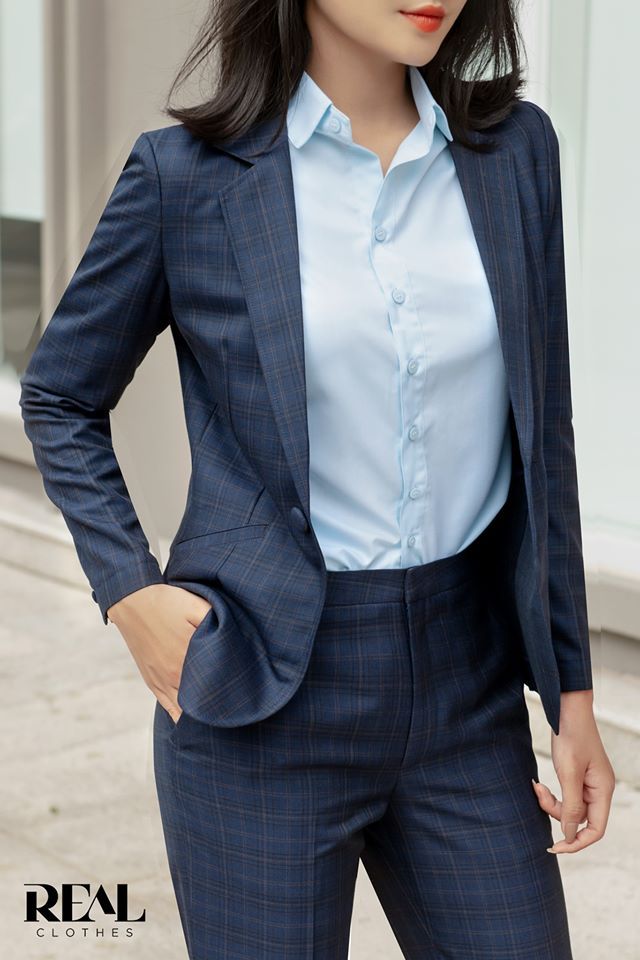 Blazer xanh đậm