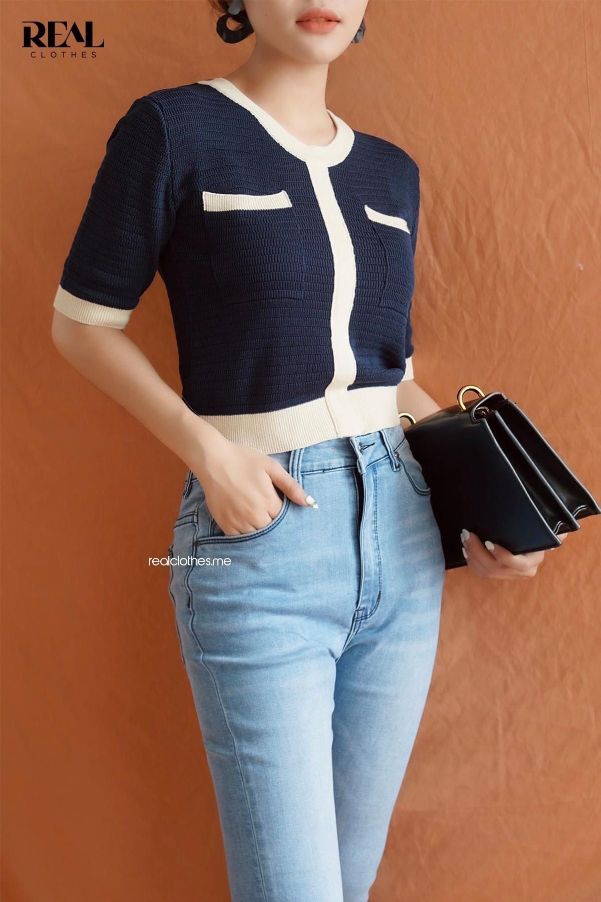 Quần jeans lửng xanh nhạt