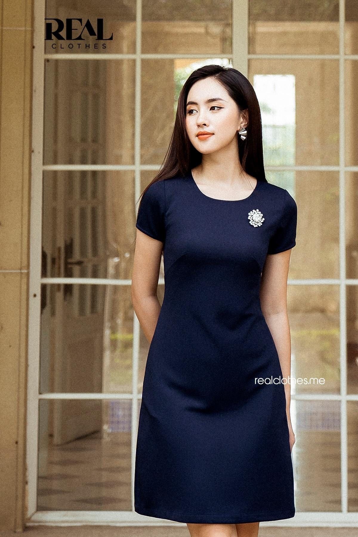 Đầm Real xanh đen