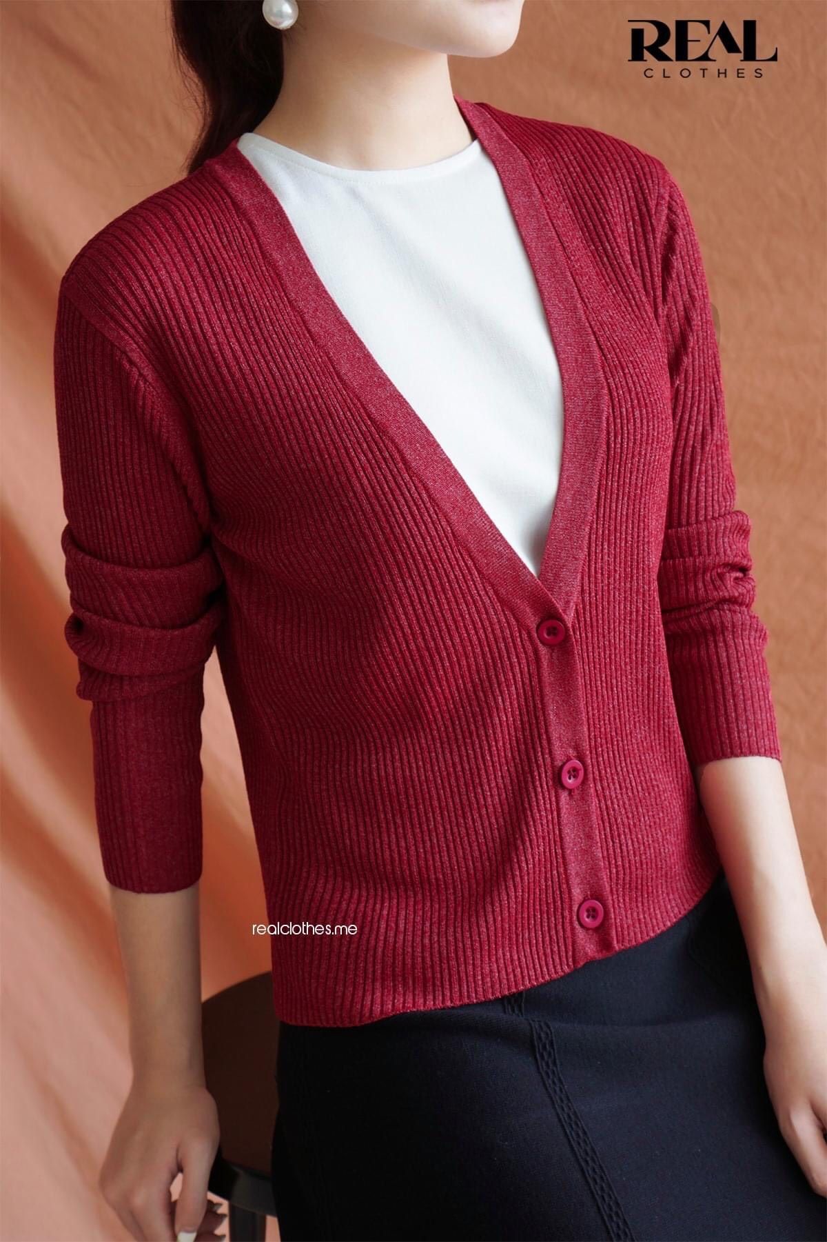 Áo cardigan đỏ - SALE