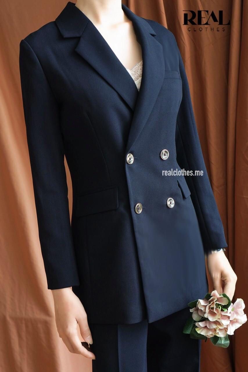 Blazer paris xanh đen