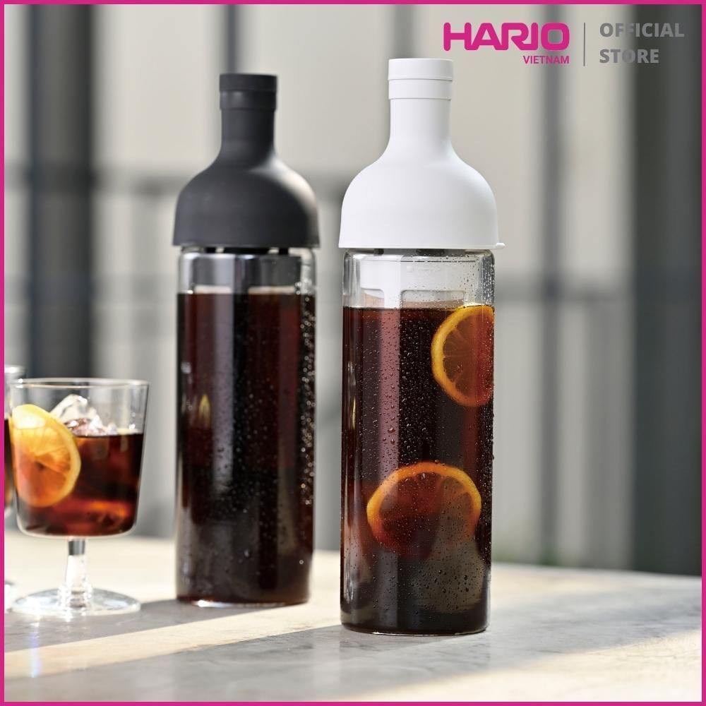 Bình pha cà phê cold brew HARIO FIC Filter-in coffee bottle 650ml (Xám / Đen)