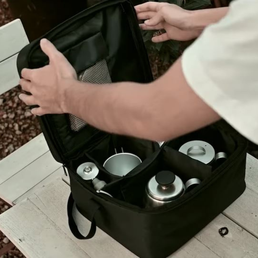 Bộ pha cà phê du lịch HARIO V60 outdoor coffee basic set O-VOCB (gồm túi đựng, gọn nhẹ, phù hợp đi camping, dã ngoại)