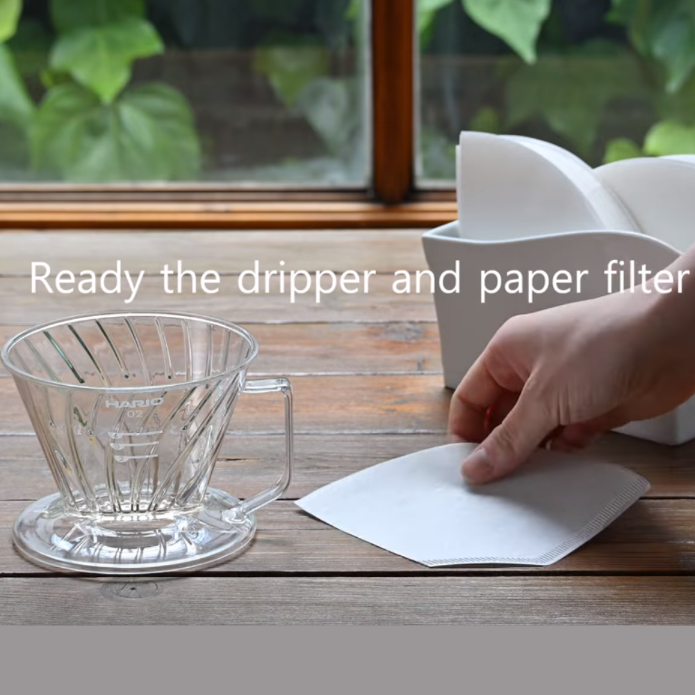 Giấy lọc cà phê Hario Pegasus coffee paper filter 100 tờ, size 02 PEF-02-100 (hình thang, 2 màu Trắng & Nâu)