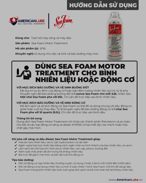  Dung dịch súc rửa động cơ Seafoam SF-16 Motor Treatment (473ml) 