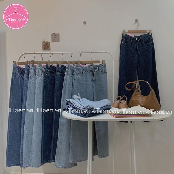 Quần jeans ống suông cá tính