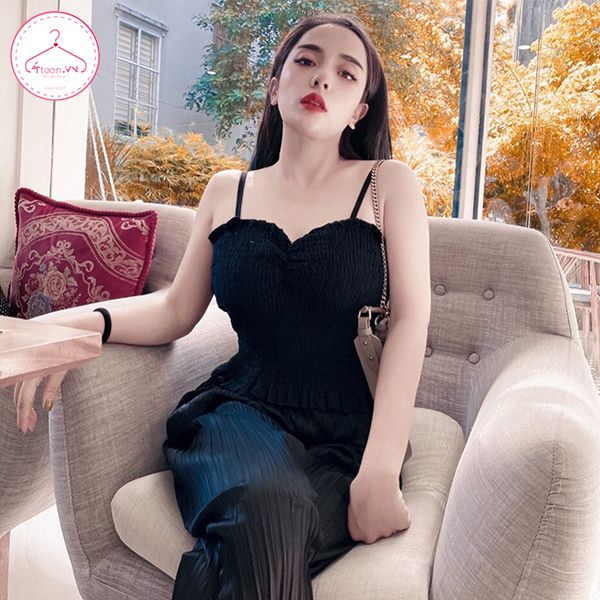 Áo 2 dây chun nhún độn ngực